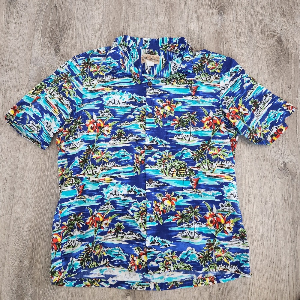 Vintage Blue Hawaii Multicolor Size Large Hawaiian Short Sleeve Button Up Shirt